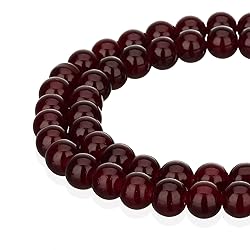 RUBYCA 1 Strand 6MM Jade Imitation Round Painted