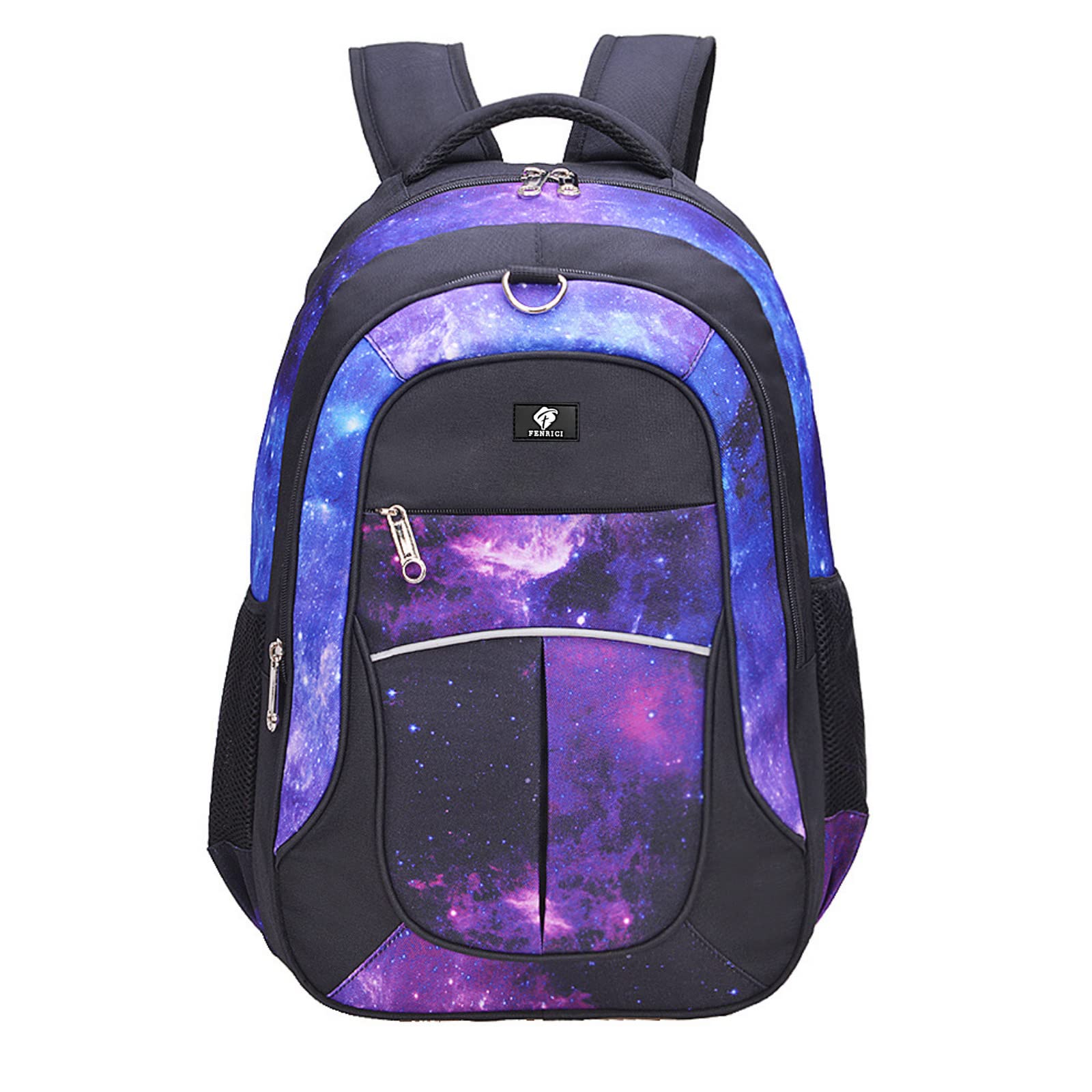 Fenrici Large Kids Backpack for Boys, Girls, 18 Inch Book Bags, 10 Compartments, 360° Laptop Protection