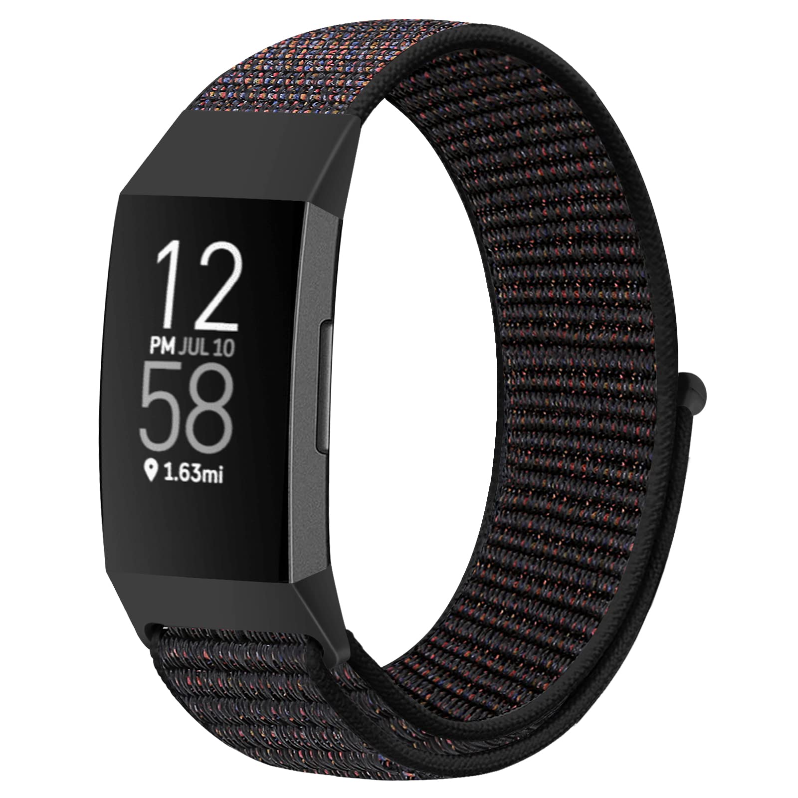 Runostrich Nylon Watch Straps Compatible with Fitbit Charge 4/Charge 3/SE, Soft Adjustable Replacement Wristband Breathable Sport Strap with Band for Women Men