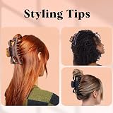 Kitsch 5 Inch Large Claw Clips Thick Hair Matte Black & Tortoise 2 Pack view 4