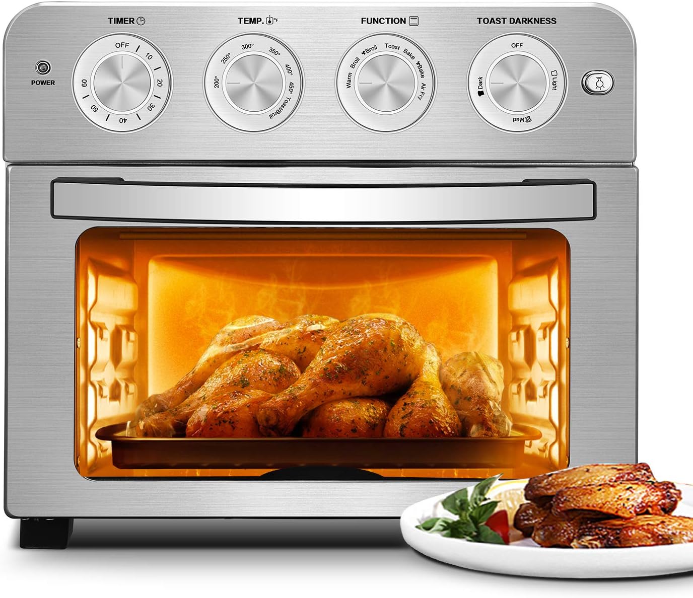 Geek Chef Air Fryer Toaster Oven, 6 Slice 24QT Convection Airfryer Countertop Oven