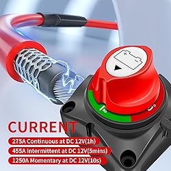 GOGONFLY Battery Disconnect Switch 12V-48V DC 275A