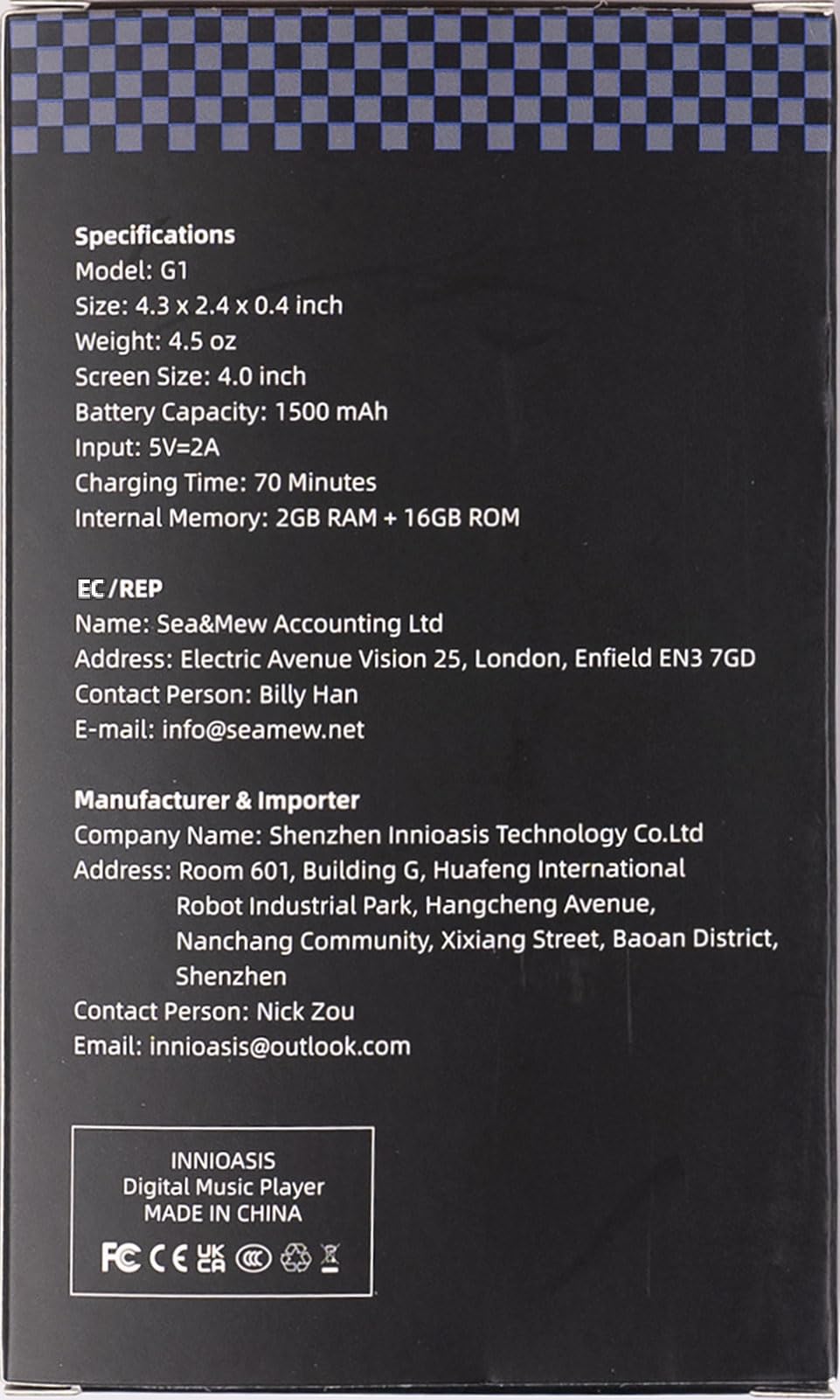 MP3 Player with Bluetooth and WiFi,MP3 Player with Spotify,Spotify Kids,Audible,Pandora,Amazon Music,4