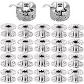 2 Pieces Bobbin Case with 20 Pieces Sewing Machine Metal Bobbins, Replacement Bobbins for Craft Sewing, Compatible with Broth