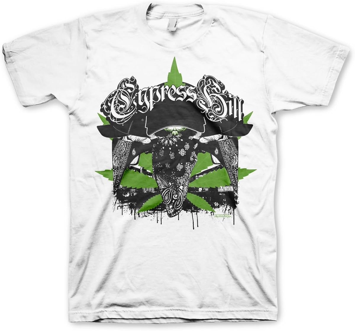 Cypress Hill Officially Licensed Hoodlum Men’s TShirt (White) Amazon.co.uk Clothing