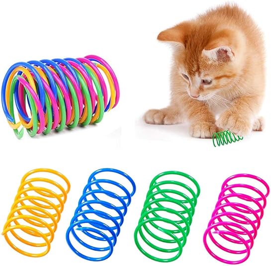 AMACOAM Cat Spring Toy 20 Pieces Colorful Spring Cat Toy Cat Toys for