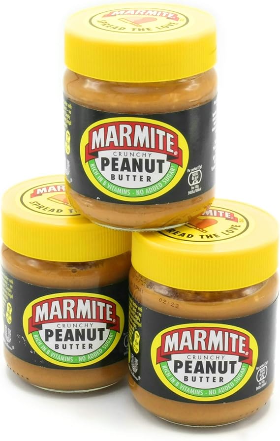 Marmite Crunchy Peanut Butter 225g (Pack of 3) Amazon.co.uk Grocery