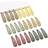 Cptots Medium Snap Hair Clips Metal No Slip Hair Barrettes for Women 2.36 Inch Hair Clips For Thin And Thick Hair,Light Multiple Colors,24PCS