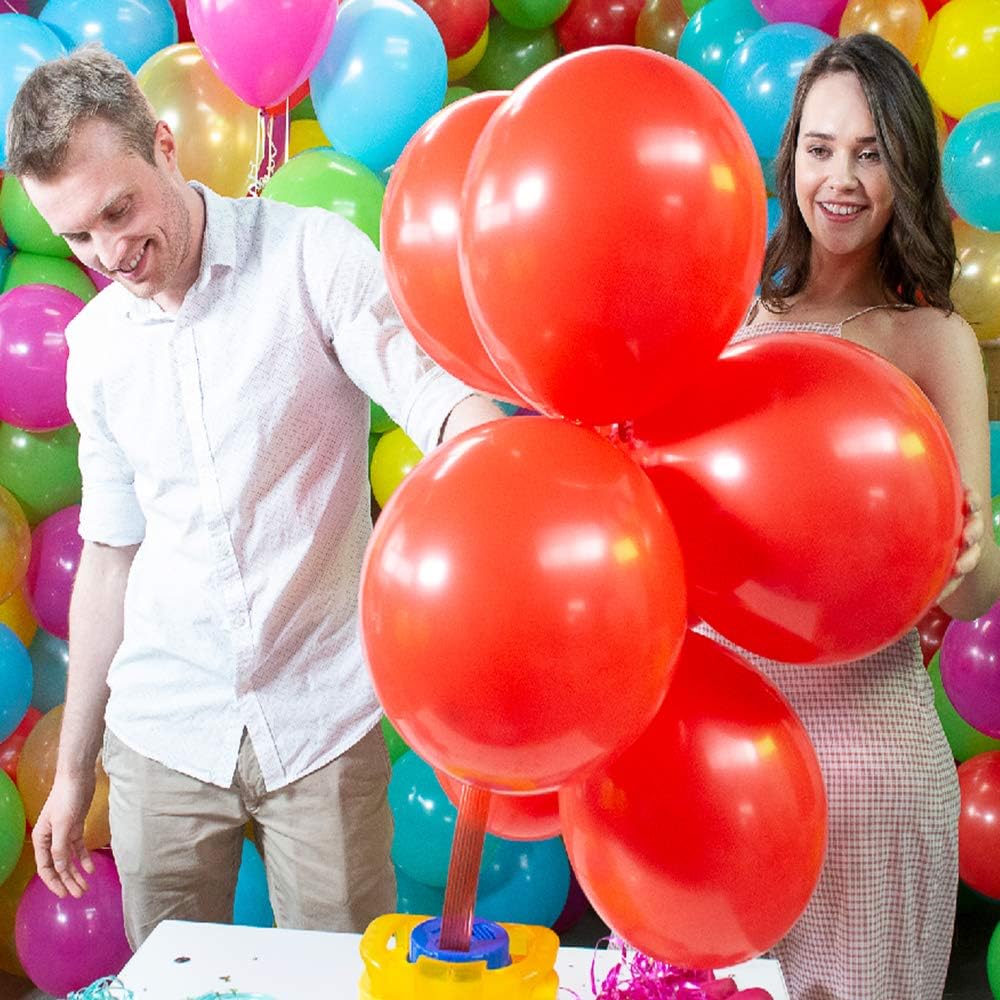 Premium 100 Balloons, Latex Party Helium Colored Balloons, 10 Assorted Colors 12 Inch Rainbow Colorful Balloons Bulk Pack for Birthday Parties Supplies and Arch Decoration: Health & Personal Care