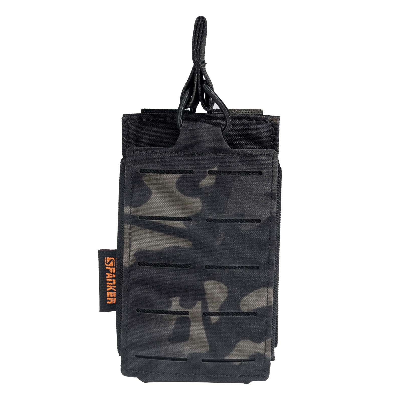 EXCELLENT ELITE SPANKER Nylon Single/Double/Triple Magazine Pouch Holder Carrier,Molle Mag Pouch for M4/M16/AR/AK Rifle Magazines…（Single,MCB)