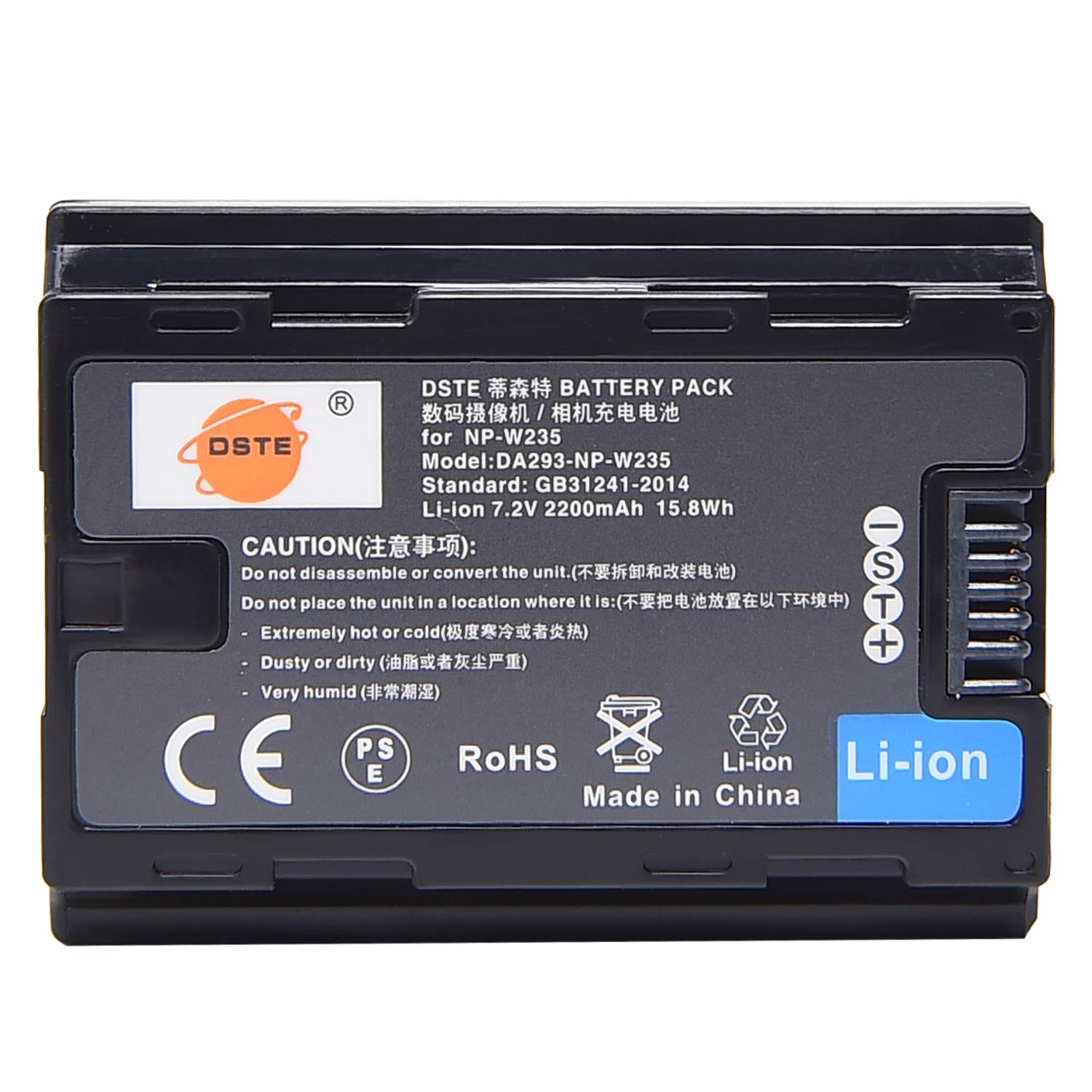 DSTE NP-W235 Li-ion Battery Replacement for FUJI XT4 Digital Camera