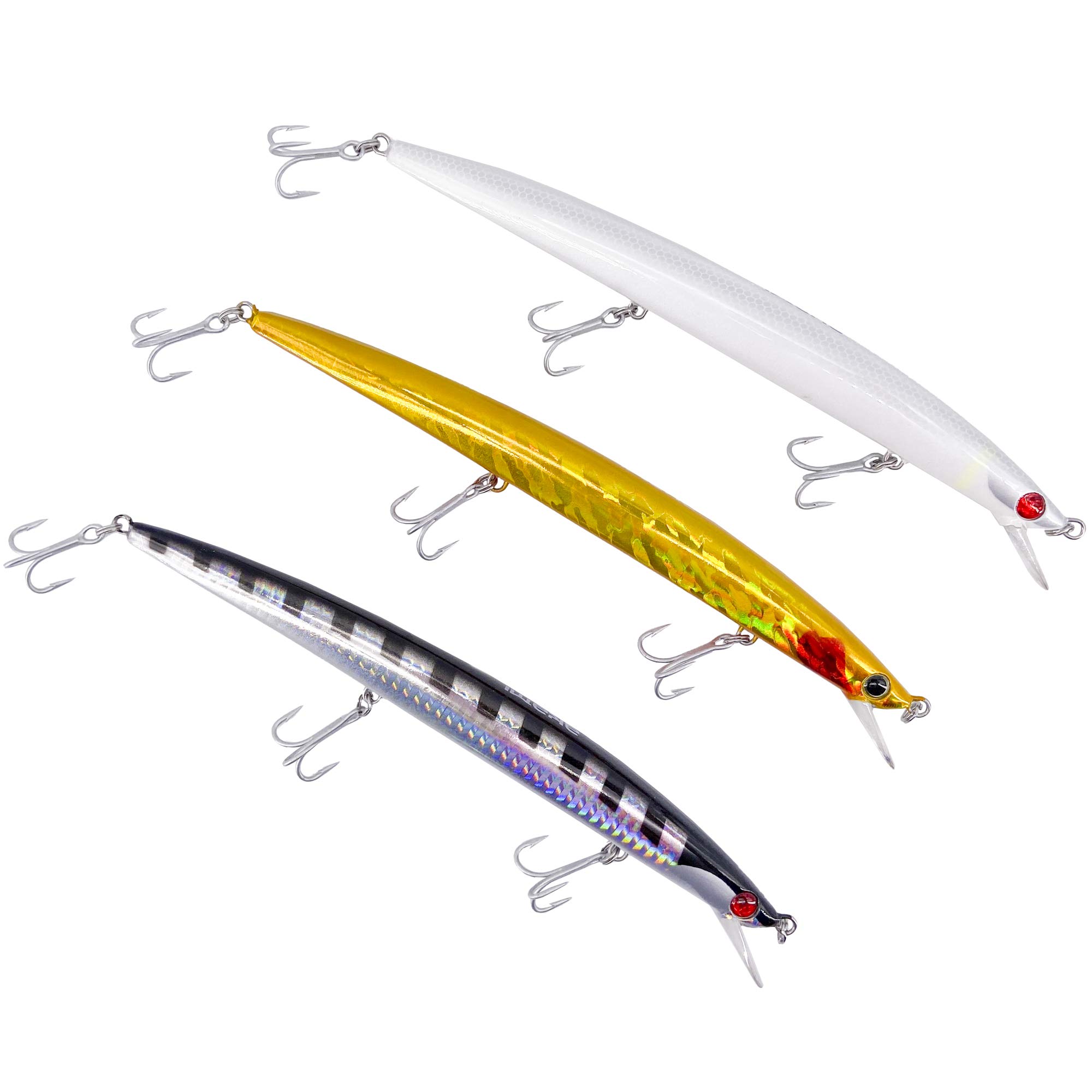 AKAMI Wild Kit of 3 Artificial Minnow Long Jerk 18 cm 28 g