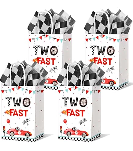Two Fast Birthday Race Car Party Favors Treat Box, Printable Papercraft Racing Theme Candy Favor Boxes Centerpiece STEEL BLUE / GREY