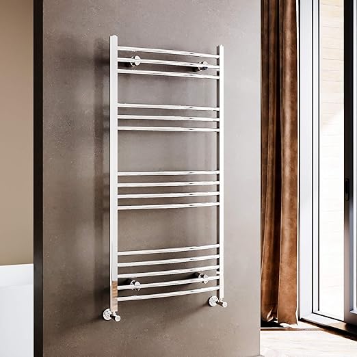 ELEGANT 1200 x 600 Chrome Curved Heated Towel Rail Bathroom Radiator Amazon.co.uk DIY & Tools ELEGANT 1200 x 600 Chrome Curved Heated Towel Rail Bathroom Radiator Amazon.co.uk DIY & Tools