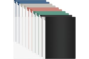 Dlicoda Report Covers with Swing Clip, 10 Pack Clear Front Presentation folders for A4/Letter Size, 8.9'' x 11.9'', 40 Sheet Capacity, No Punch Needed (Multicolor)