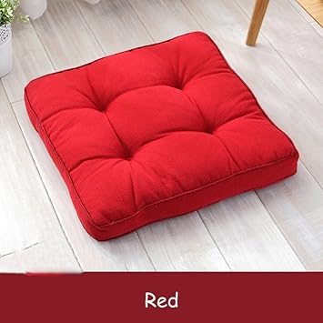 Amazon.com: Algodón y lino cojín cuadrado de silla Pad Cojín ...