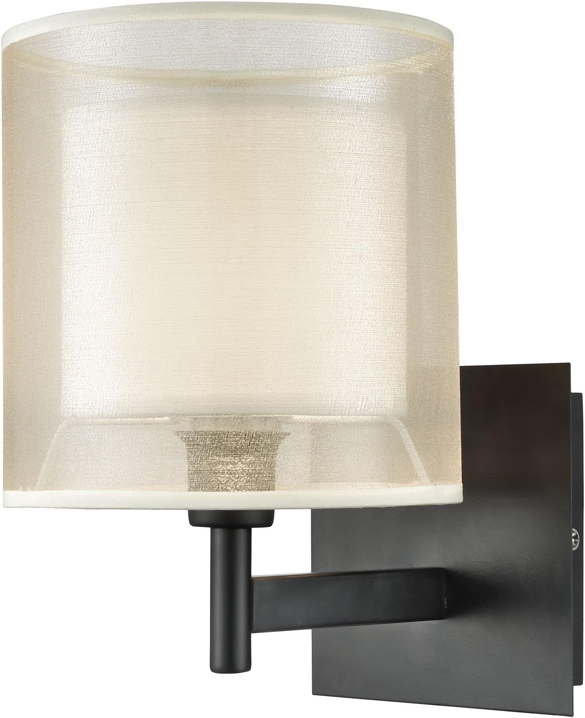 Chrome Vanity Light Fixture Fabric Shade Xinbei Lighting Wall Light