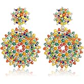 Elegance 11 Designs Beaded Earrings For Women Seed Bead Summer Beach Boho Statement Dangle Handmade Earrings Jewelry