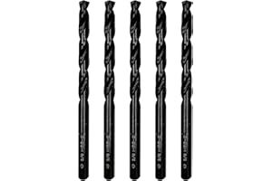 DelitonGude 3/8'' inch HSS M35 Cobalt Twist Drill Bits,High Speed Steel,Pack of 5,Suitable for Steels,Cast Iron,Stainless Steels and Other hardMetals(3/8inch)