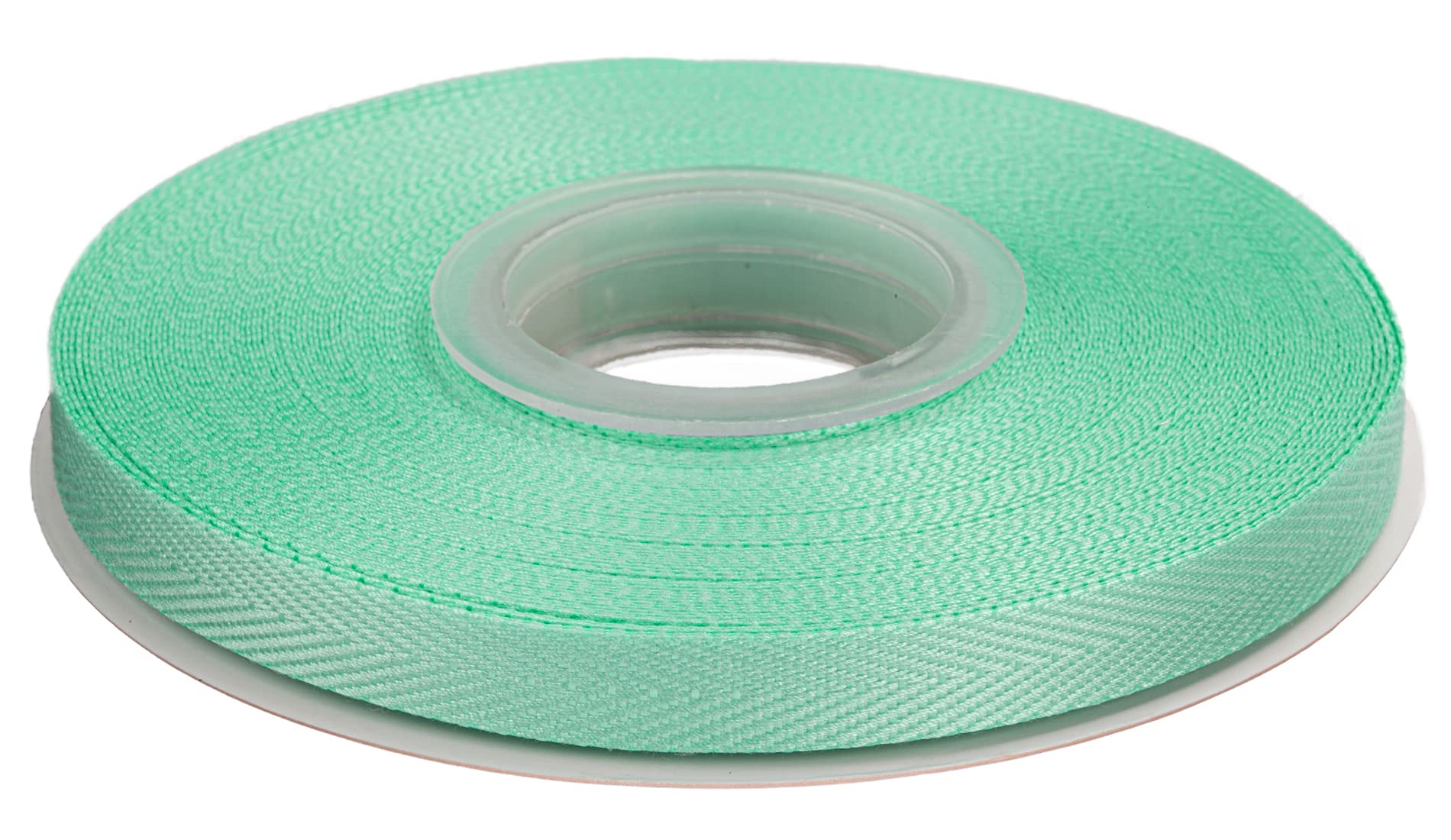 Joycrosso Herringbone Tape Twill Ribbon Soft Handle, Great for Gift Wrapping Craft Sewing, 9mm x 22 Meters - Aqua
