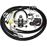 Summit Hydraulics Hydraulic Electric Diverter Valve Kit for John Deere 1023E, 1026R, and 1025R Tractor Models with H120 Loaders