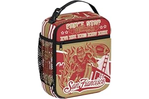 KETBLNB Football Lunchbox for Men Women, Football Stuff for San Francisco, Insulated Lunch Box for Kids Boys Girls, Lunch Bag for San Francisco