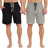 Hanes Men’s Sleep Shorts 2 Pack - Cotton, 7.5" Inseam, Athletic, Pajamas, Soft Loungewear, Pantalones Cortos