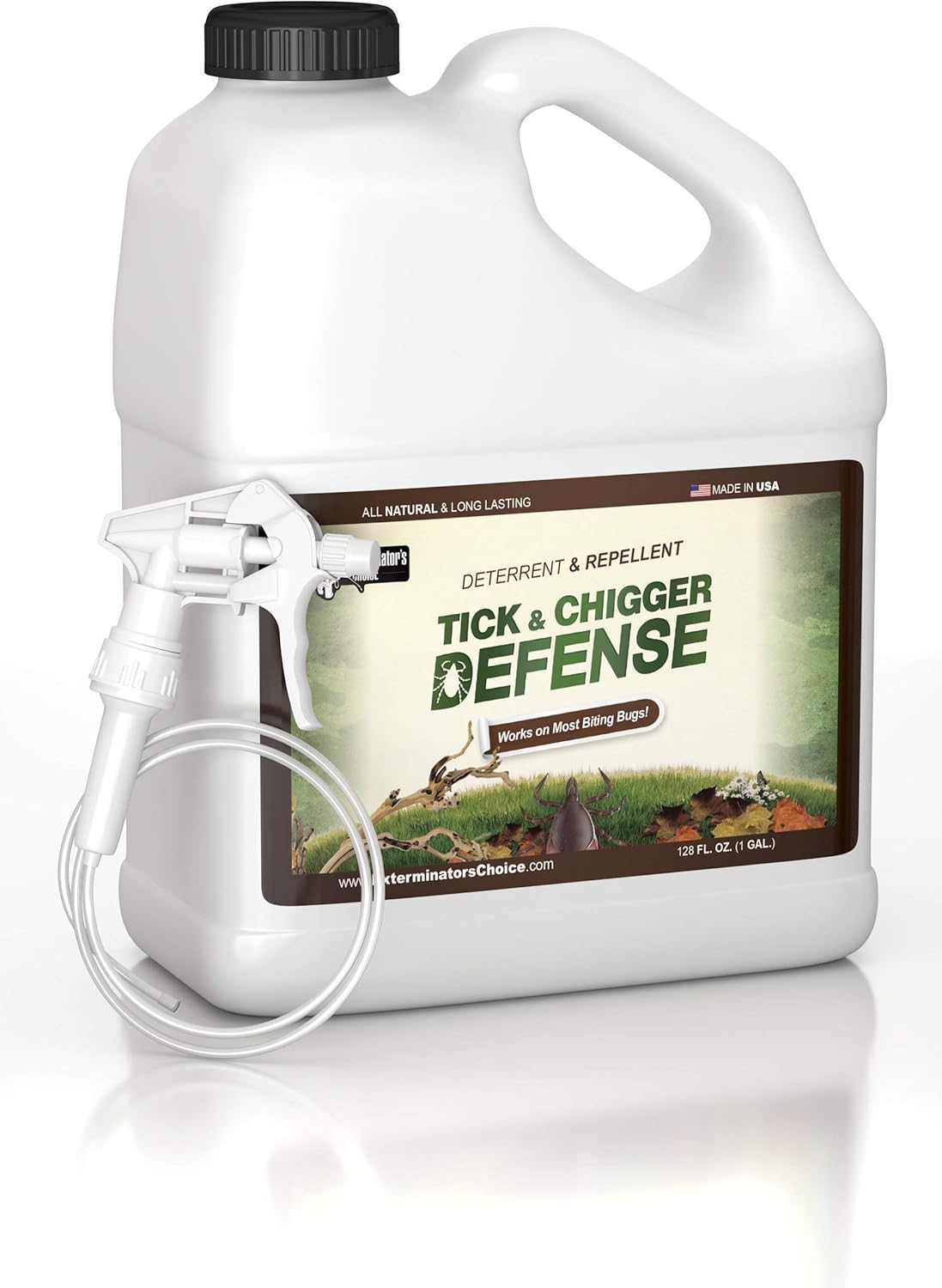 Exterminators Choice Tick Defense Spray 1 Gallon Non Toxic Tick Repellent Quick And Easy Pest Control To Keep Ticks Away Garden Outdoor Amazon Com