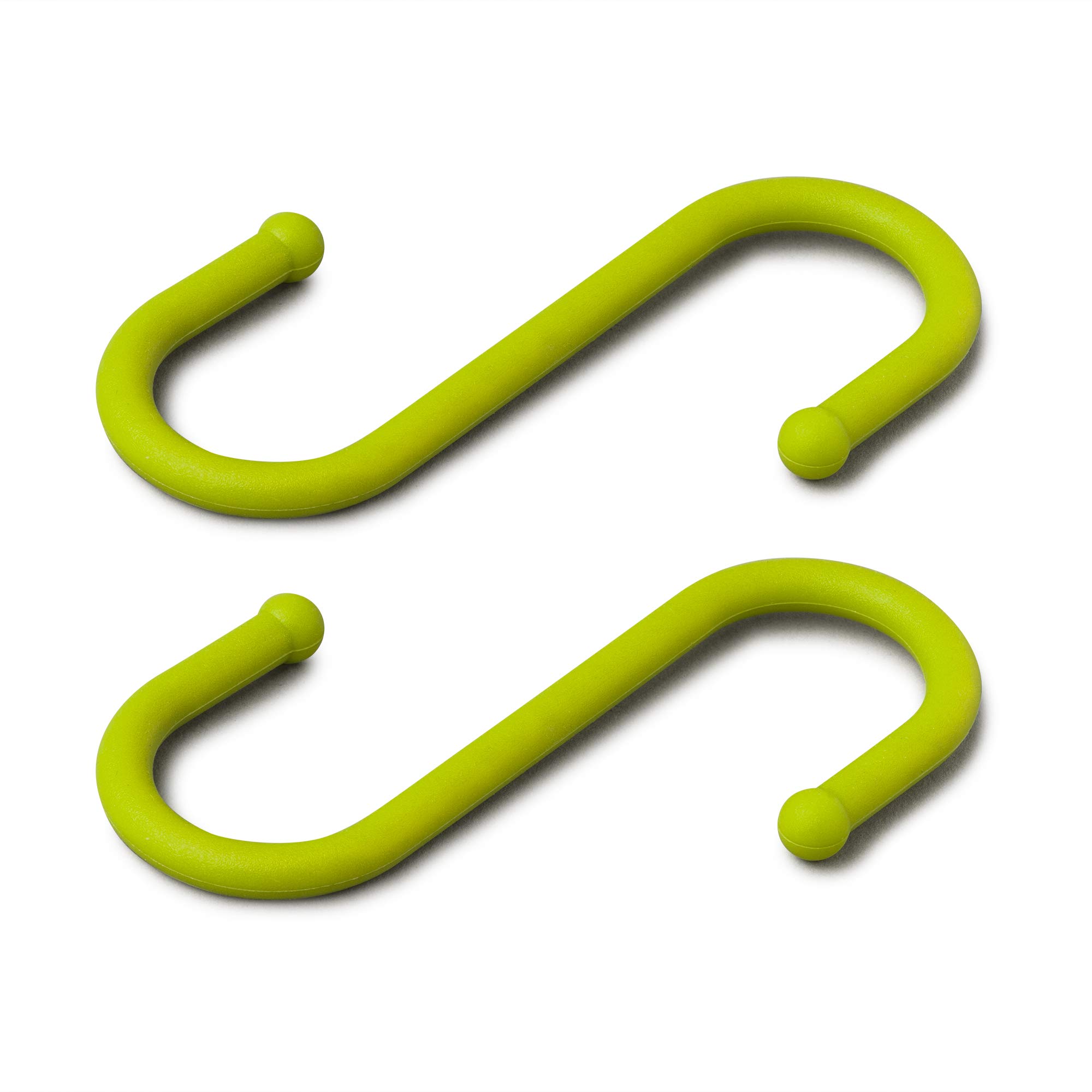 Zeal Silicone S Shape Hanging Hook, 12cm Set of 2 Lime