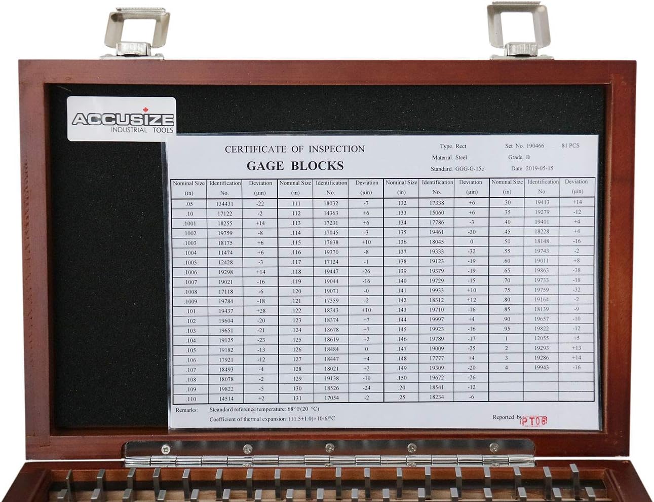 Accusize Industrial Tools 81 Pcs Steel Gauge Block Set, Grade B, P900-S581: Home Improvement