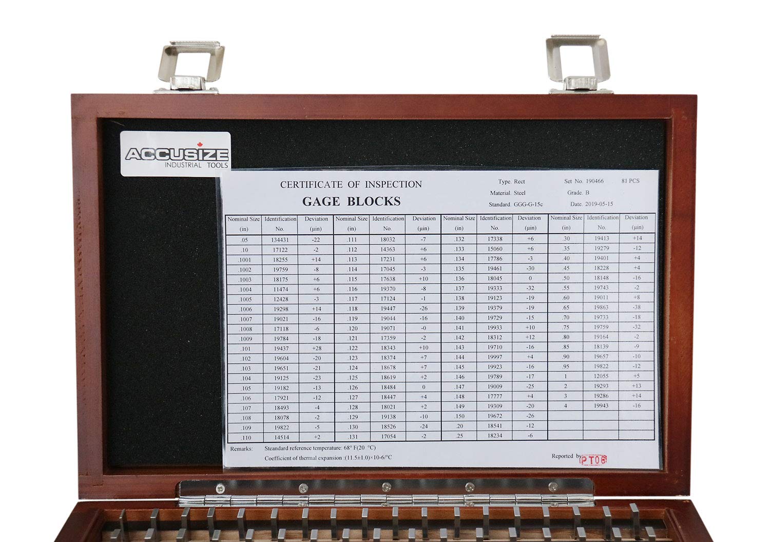 Grade B 81 Pcs Steel Gage Block Set P900S581 Metalworking Gage Blocks