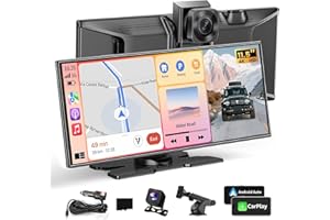 Largest 11.5" Portable Apple Carplay Screen for Car, 4K Wireless Car Play & Android Auto, Upgrade Touchscreen with Dash Cam,A