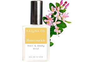 KAILUNA CO. Honeysuckle Natural Hair & Body Mist Spray, Pure Essential and Fragrance Oils, Alcohol-Free, Handmade in California, 0.5Fl Oz