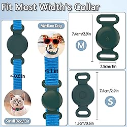 Waterproof Airtag Dog Collar Holder Compatible with