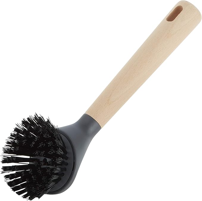 Casabella Wood Round Dish Brush, Natural/Black Amazon.ca Home & Kitchen