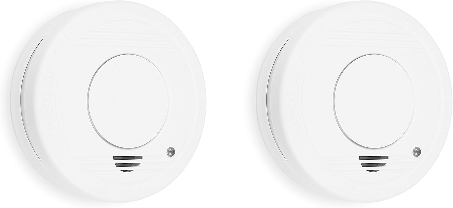 Smartwares 2 x Smoke Detectors - Optical Sensor - 10 Year Life - Replaceable Battery 5 Years - Test Button - 85 dB - FSM-11512