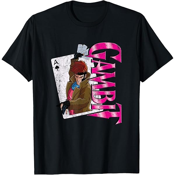Amazon.com: Marvel X-Men Gambit Card Retro T-Shirt