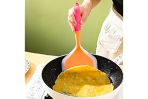 Silicone Spatula 10inch for Baking, Cooking, Flipping, One Piece Spatula for Scraping,Mixing StickCookware(orange)
