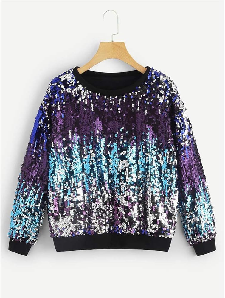 purple sequin jumper