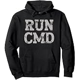 Vintage Funny CMD Admins Programmers Computer Code Run CMD Pullover Hoodie