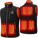 CHAPAREL Heated Vest for Men with Battery Pack, 16000mAh 7.4V Rechargeable Heated Fleece Vest for Hunting Hiking