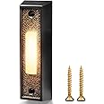 Betus LED Lighted Doorbell Button - Classic Rectangular Wall Mounted Door Push Buttons Opener Switch - Replacement Wired Doorbell Button for Most Door Bell Chimes (Black)