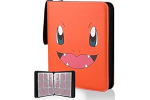 Card Binder 900 Pockets, Othran Trading Card Binder 9-Pocket Card Holder Binder Card Collector Album with 50 Removable Card Sleeves for Collection Storage Album for Boys Girls Toys Game (Orange)