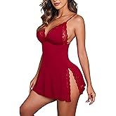 Avidlove Women's Lingerie Sexy Nightwear Spaghetti Strap Nightgown Babydoll Chemise