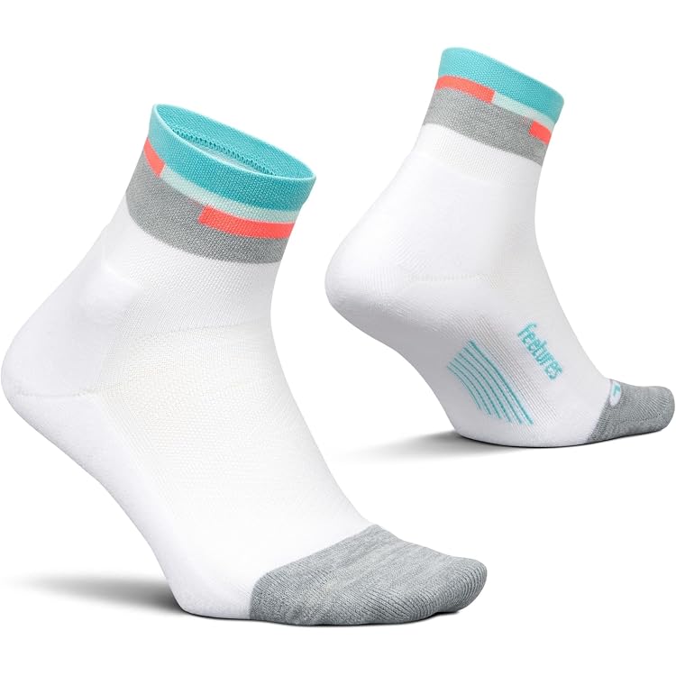Feetures! Elite Ultra Light No Show Tab Socks – 3 Pack – White – Men's Medium