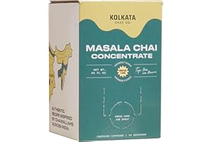 KOLKATA CHAI CO Kolkata Chai - Sugar Free Masala Chai Concentrate for Chai Tea Latte, 64oz Microbrewed Premium Organic Black Tea and Spices, Unsweetened/Zero sugar, Vegan, All Natural, Makes 16 servings