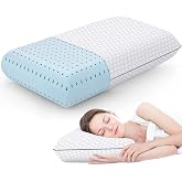 CushyOasis Memory Foam Pillows for Sleeping, Firm Bed Pillow, Standard Size | Ergonomic Supportive Memory Foam for Head, Neck &amp; Shoulders, Breathable Washable Cover, for Side, Back &amp; Stomach Sleepers
