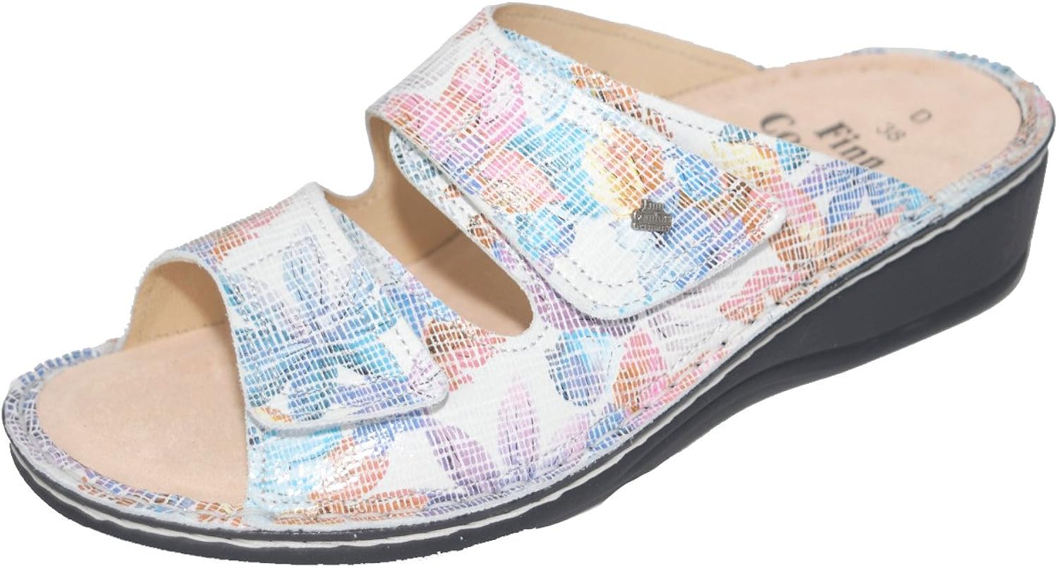 Womens Finn Comfort Jamaica Anthracite Jardin Leather Soft Footbed - Happyfeet.Com