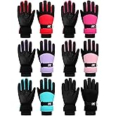 Bencailor 6 Pairs Mens Winter Snow Gloves Women Warm Waterproof Ski Mittens Adjustable for Adult Cold Weather