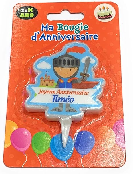 Udc Total Creation Bougie D Anniversaire Prenom Timeo Environs 8cm Amazon Fr Cuisine Maison